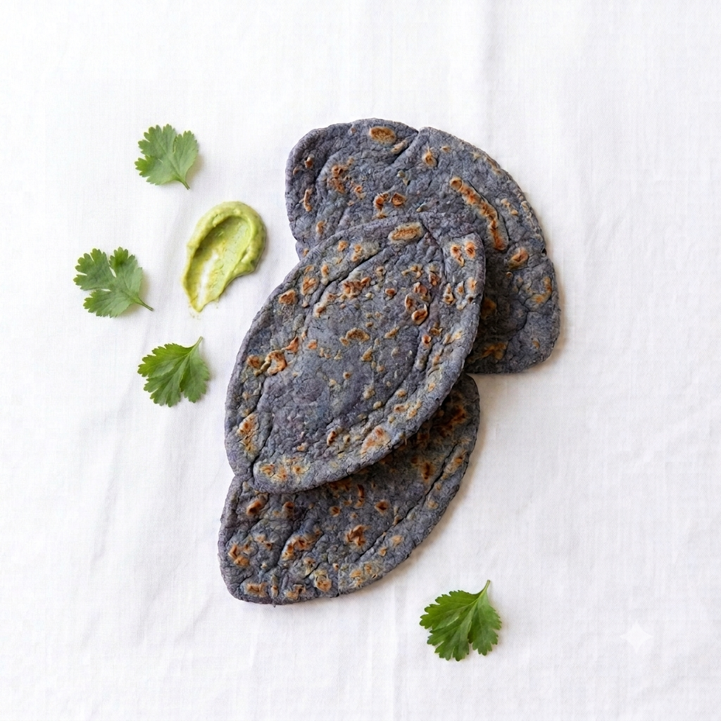 Tlacoyos de Masa Azul con Requeson y Frijol (12 piezas)