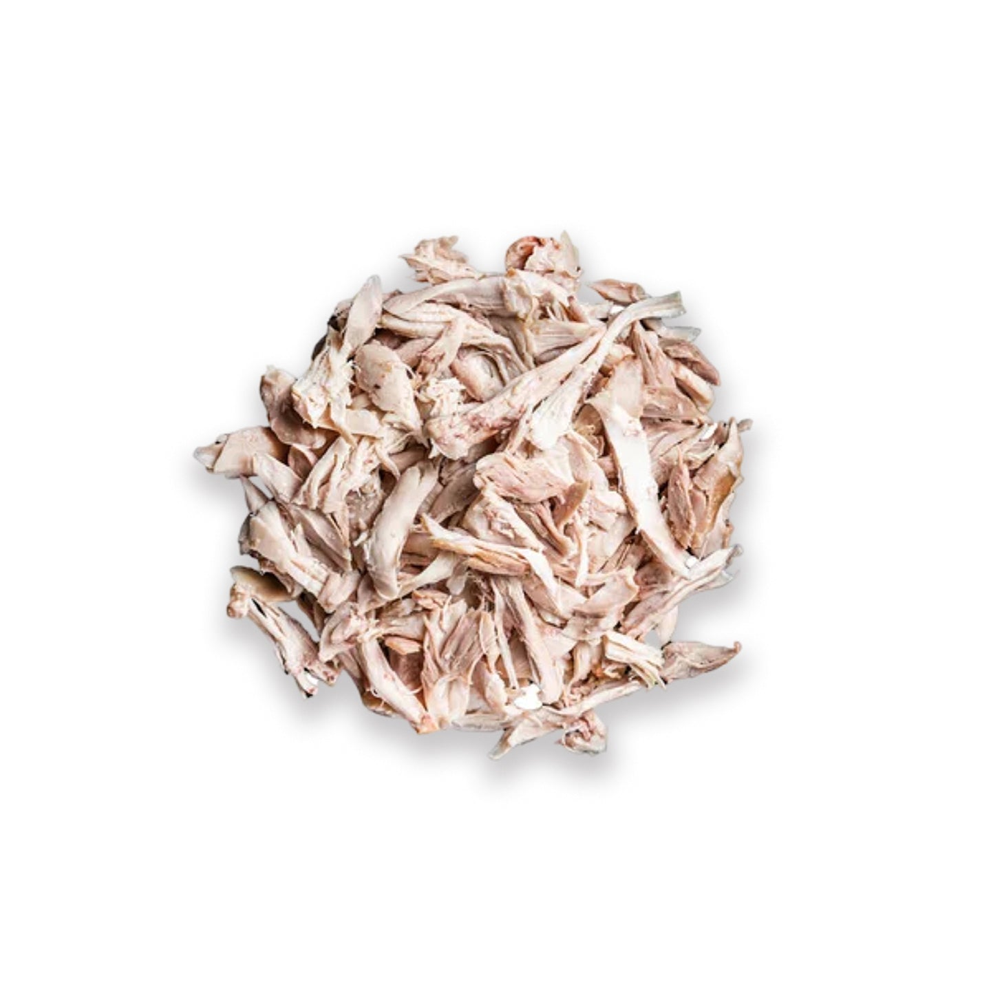 Pechuga de pollo desmenuzada Magnibeef, empacada al alto vacio, 500 gramos, ideal para ensaladas y guisos.